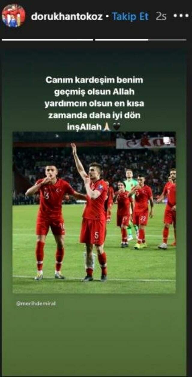 Futbol dünyasından Merih'e geçmiş olsun dilekleri!