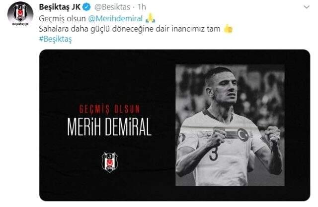 Futbol dünyasından Merih'e geçmiş olsun dilekleri!