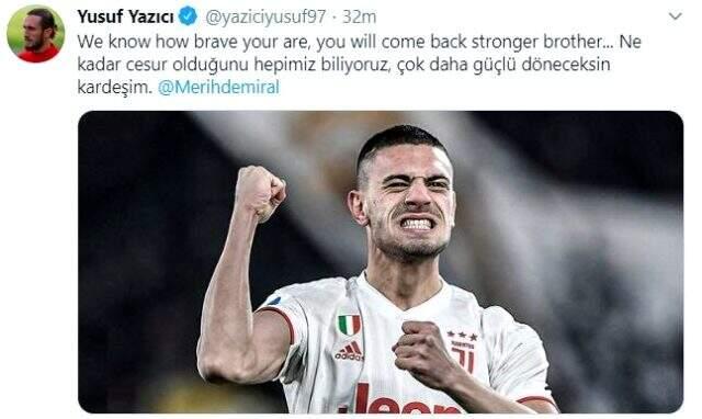 Futbol dünyasından Merih'e geçmiş olsun dilekleri!