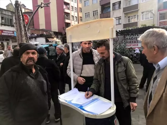 Yağlıdere'de doğal gaz için imza kampanyası