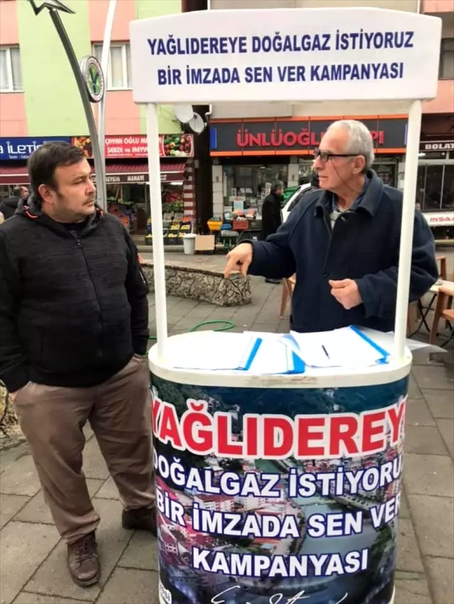 Yağlıdere'de doğal gaz için imza kampanyası