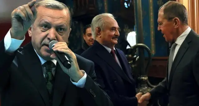 Erdoğan'dan masadan kaçan Hafter'e sert sözler: Yalan darbesi yaptı
