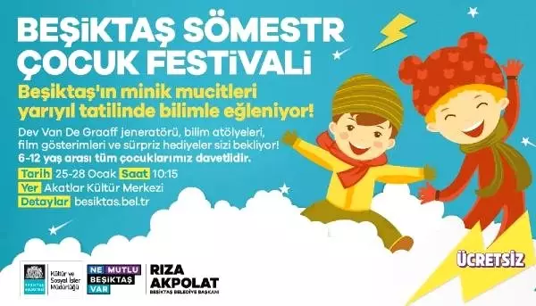 Beşiktaş'ta ücretsiz 'Sömestr Çocuk Festivali' başlıyor