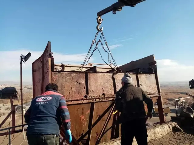 Gülşehir'de kum ocağı eleme sistemi yenilendi