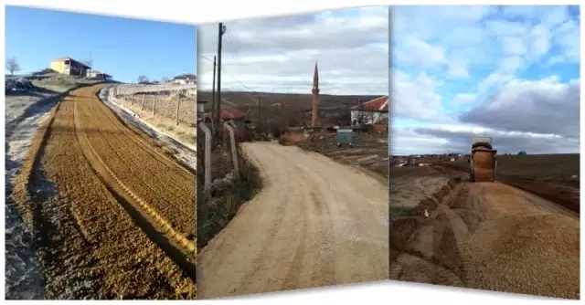 Kırşehir'de yol yapım çalışmaları