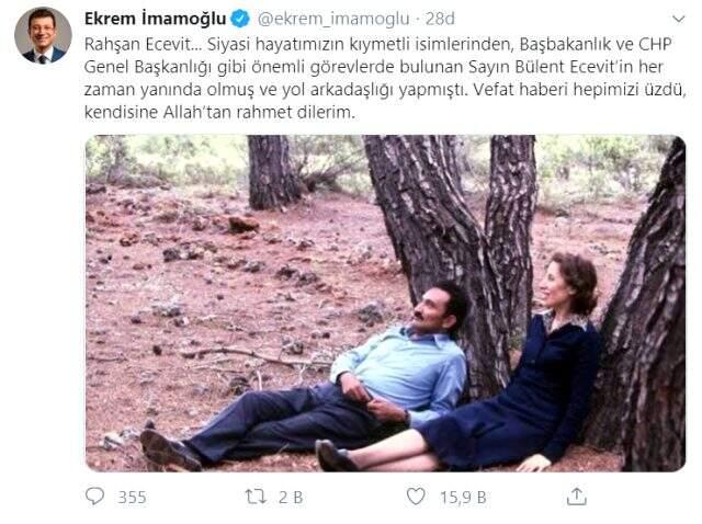 Rahşan Ecevit'in vefatı sonrası siyaset dünyasından taziye mesajları yağdı