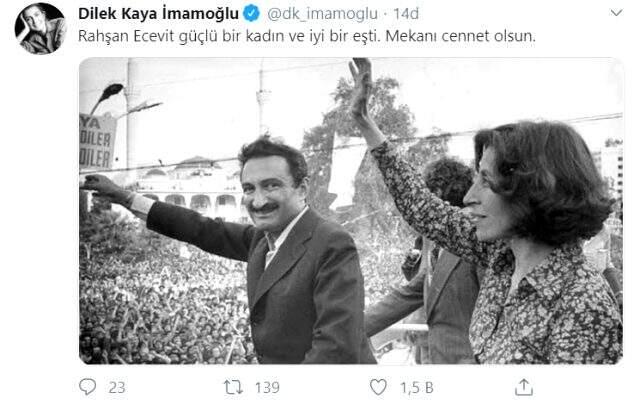 Rahşan Ecevit'in vefatı sonrası siyaset dünyasından taziye mesajları yağdı