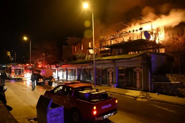 Muğla'da çıkan yangın dört evde hasara neden oldu