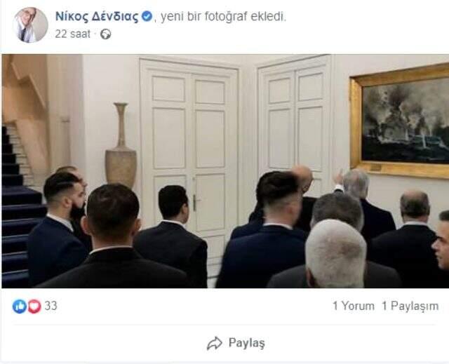 Yunanistan Dışişleri Bakanı Dendias, Hafter ile olan fotoğrafını paylaştı!