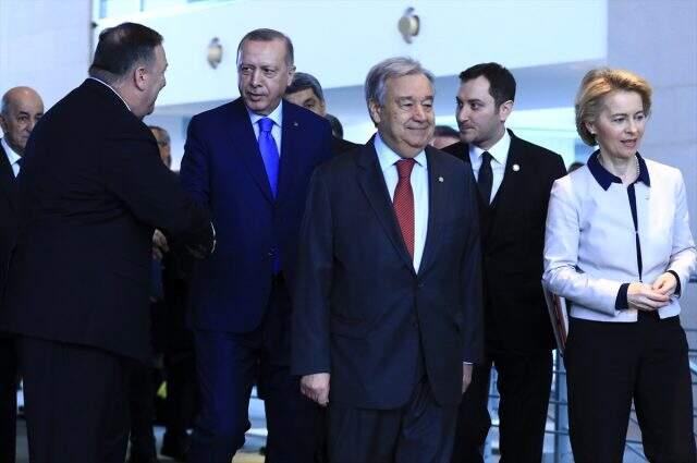 Berlin'de düzenlenen Libya konferansından dikkat çeken kareler