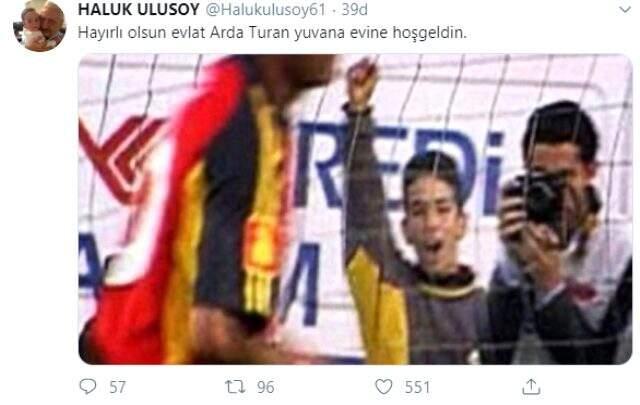 TFF eski başkanı Haluk Ulusoy: Yuvana hoş geldin Arda Turan