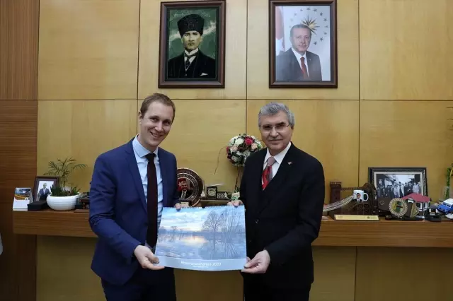 Alman Belediye Başkanı Zimmermann'dan Başkan Yüce'ye ziyaret Alman Belediye Başkanı Zimmermann'dan Başkan Yüce'ye ziyaret