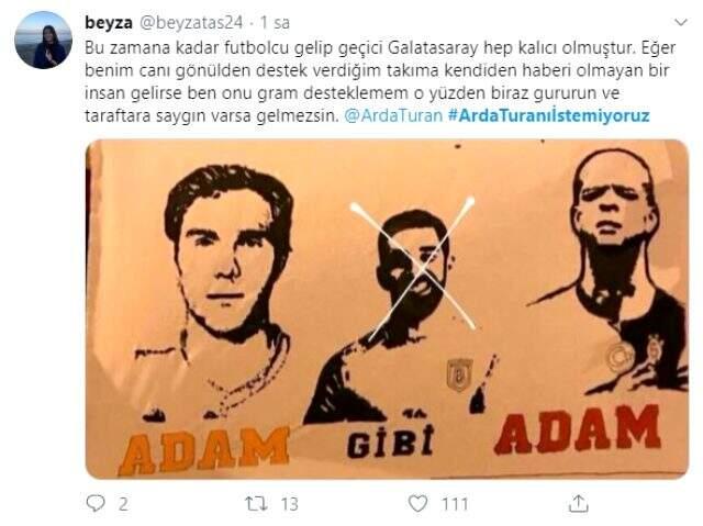 Galatasaray taraftarı, sosyal medyada Arda Turan'ı istemediklerine dair kampanya başlattı