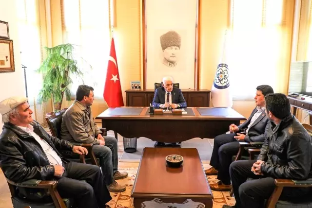 Süt üreticilerinden Başkan Gürün'e ziyaret