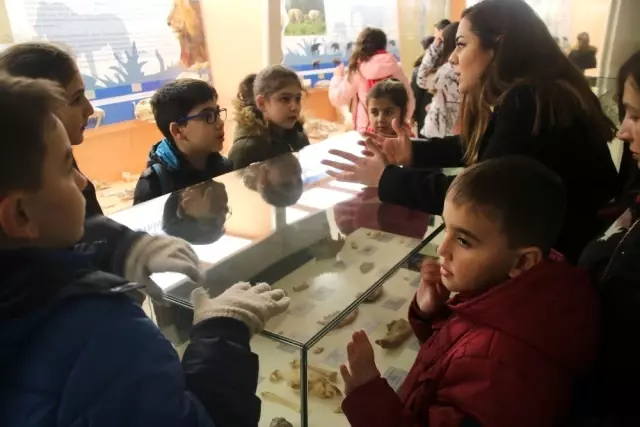 Çankayalı çocuklar Tabiat Tarihi Müzesi'ni gezdi