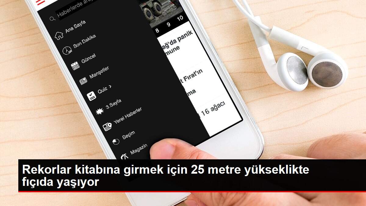 Rekorlar kitabına girmek için 25 metre yükseklikte fıçıda yaşıyor