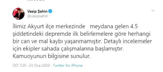 Son Dakika: Akhisar ve Ankara'daki depremler sonrası toplamda 232 artçı sarsıntı meydana geldi
