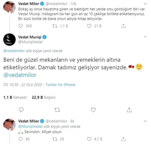 Vedat Milor ve Vedat Muriqi'nin diyaloğu, sosyal medyayı salladı