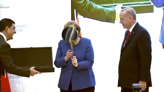 Cumhurbaşkanı Erdoğan, Almanya Federal Cumhuriyeti Şansölyesi Merkel ile Türk-Alman Üniversitesi... Cumhurbaşkanı Erdoğan, Almanya Federal Cumhuriyeti Şansölyesi Merkel ile Türk-Alman Üniversitesi...