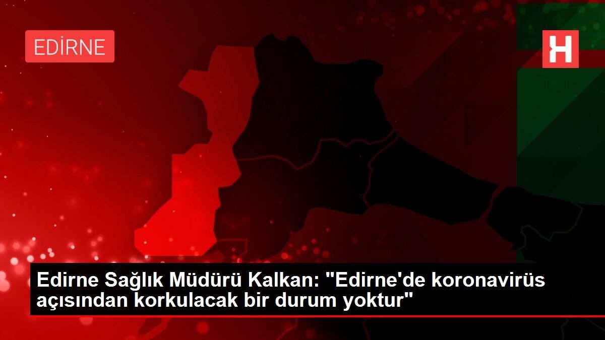 Edirne Sağlık Müdürü Kalkan: