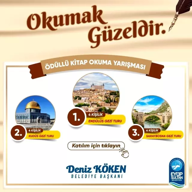 Eyüpsultan Belediyesi'nden kitap okuma yarışması