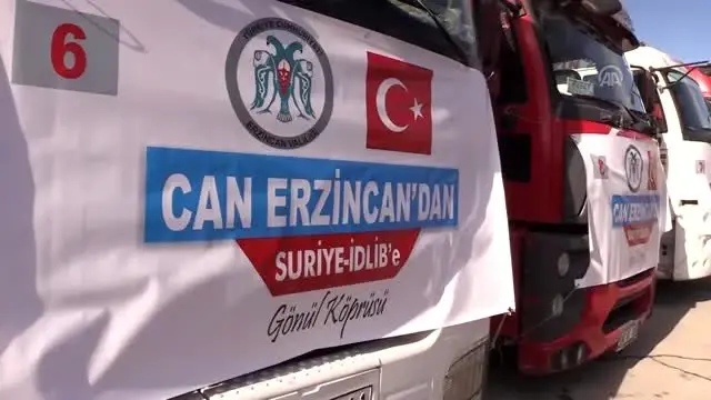 İdlib'e 20 tır insani yardım malzemesi gönderildi İdlib'e 20 tır insani yardım malzemesi gönderildi