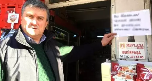 'Robin Hood', bakkalda veresiye defterini kapatıp cama da yazı astırdı