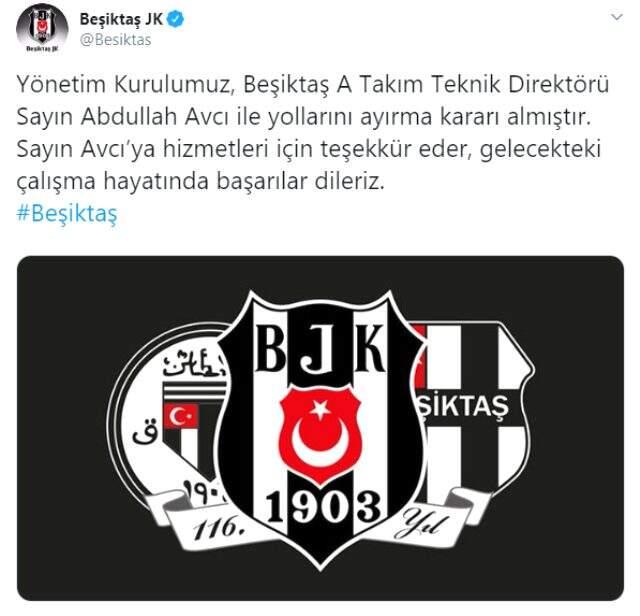Son Dakika: Beşiktaş'ta Abdullah Avcı dönemi bitti