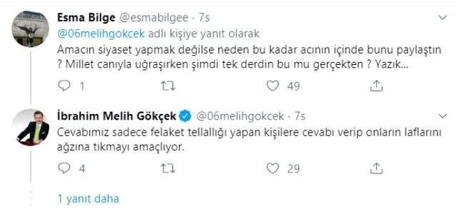 Elazığ depreminin ardından Melih Gökçek'in attığı tweet, sosyal medyada büyük tepki topladı.