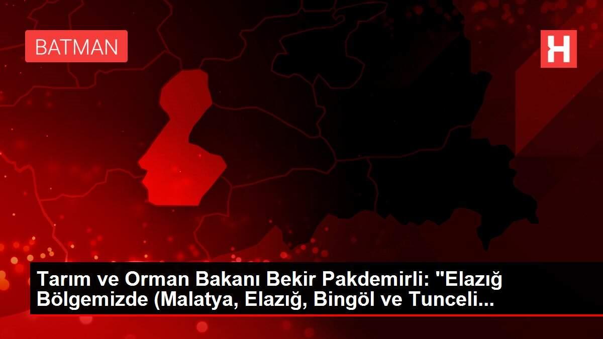 Tarım ve Orman Bakanı Bekir Pakdemirli: