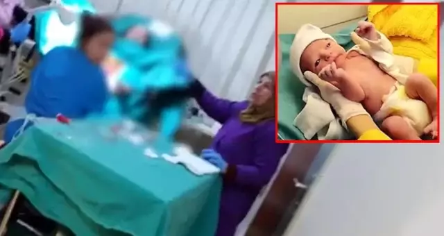 Doğum yapan anne o anlarda depreme yakalandı