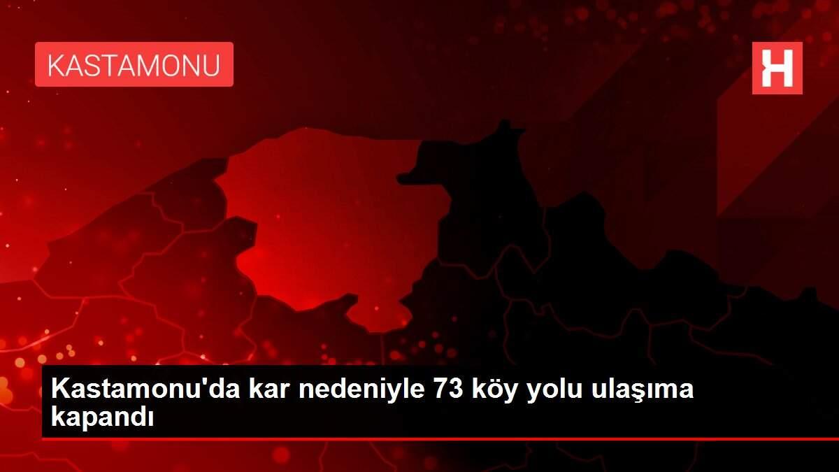 Kastamonu'da kar nedeniyle 73 köy yolu ulaşıma kapandı