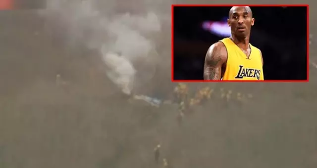 Son dakika: Kobe Bryant'ın hayatını kaybettiği helikopter kazasından ilk görüntüler!