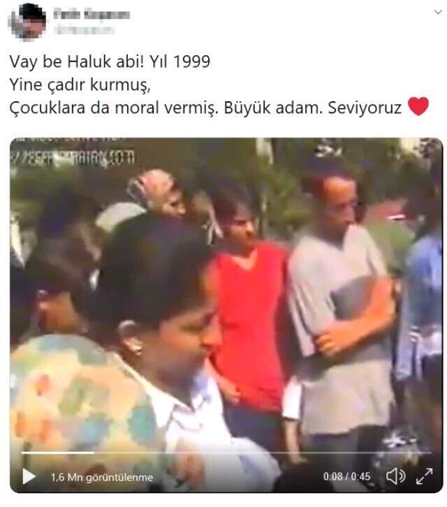 Haluk Levent'in Gölcük depreminde çocuklara şarkı söylediği anların videosu Twitter'da gündem oldu