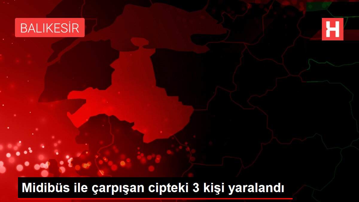 Midibüs ile çarpışan cipteki 3 kişi yaralandı