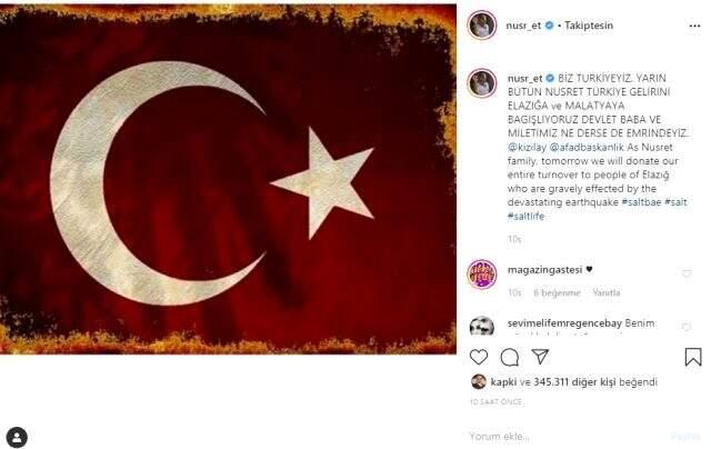 Nusret Gökçe, bugün Türkiye'deki dükkanlarının gelirini Elazığ'daki depremzedelere bağışlayacak