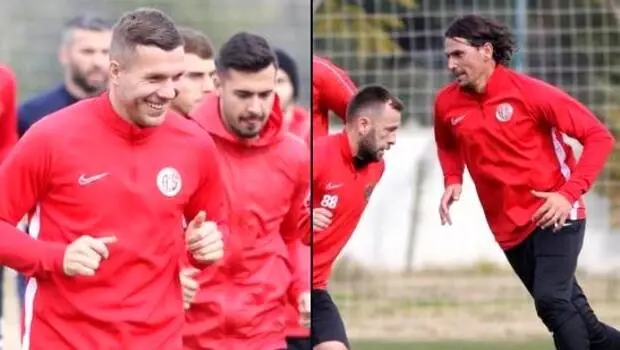 Podolski ve Ersan, Antalyaspor antrenmanında!