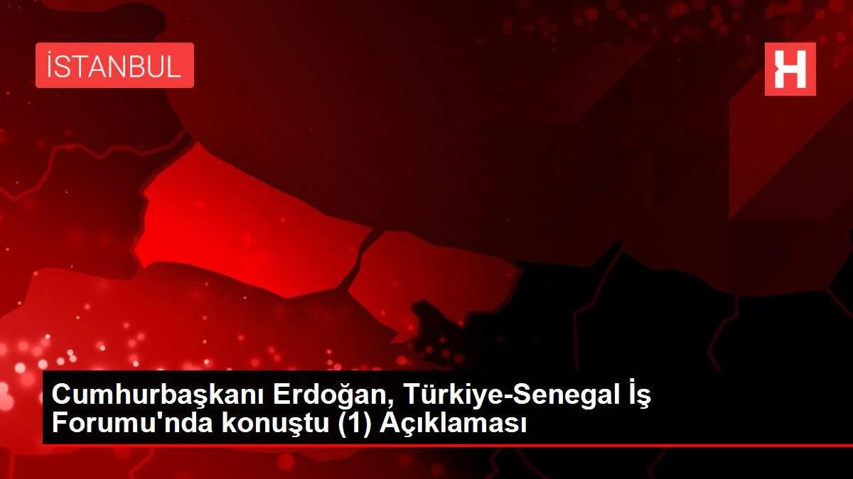 Cumhurbaşkanı Erdoğan, Türkiye-Senegal İş Forumu'nda konuştu (1) Açıklaması