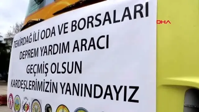Tekirdağ'dan elazığ'a yardım tır'ı yola çıktı Tekirdağ'dan elazığ'a yardım tır'ı yola çıktı