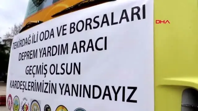 Tekirdağ'dan elazığ'a yardım tır'ı yola çıktı Tekirdağ'dan elazığ'a yardım tır'ı yola çıktı