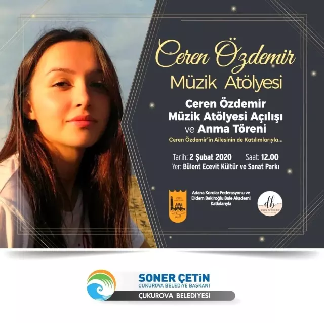 Ceren Özdemir Çukurova'da anılacak