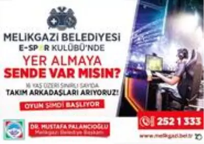 Melikgazi'de ilk e-spor kulübü kuruluyor