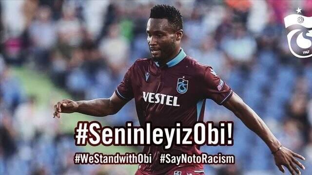 Trabzonspor, Obi Mikel'e yönelik ırkçı saldırılar için suç duyurusunda bulundu