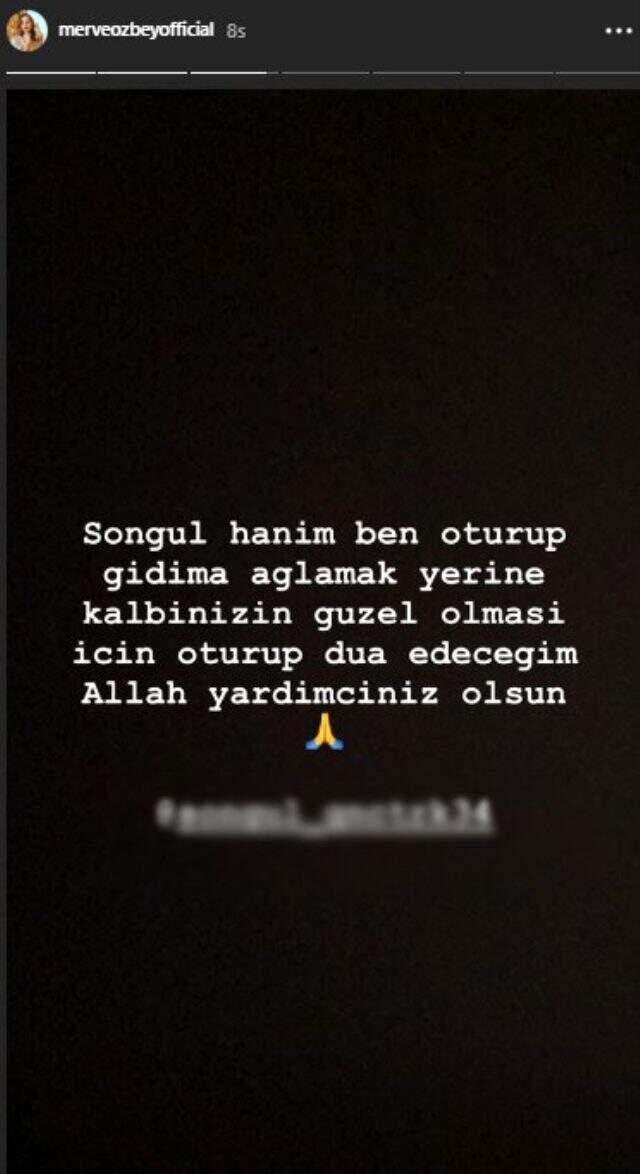 Merve Özbey, takipçisinin 'Otur o gıdığına ağla' mesajını ifşa edip sert tepki gösterdi