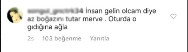 Merve Özbey, takipçisinin 'Otur o gıdığına ağla' yorumuna sert tepki gösterdi