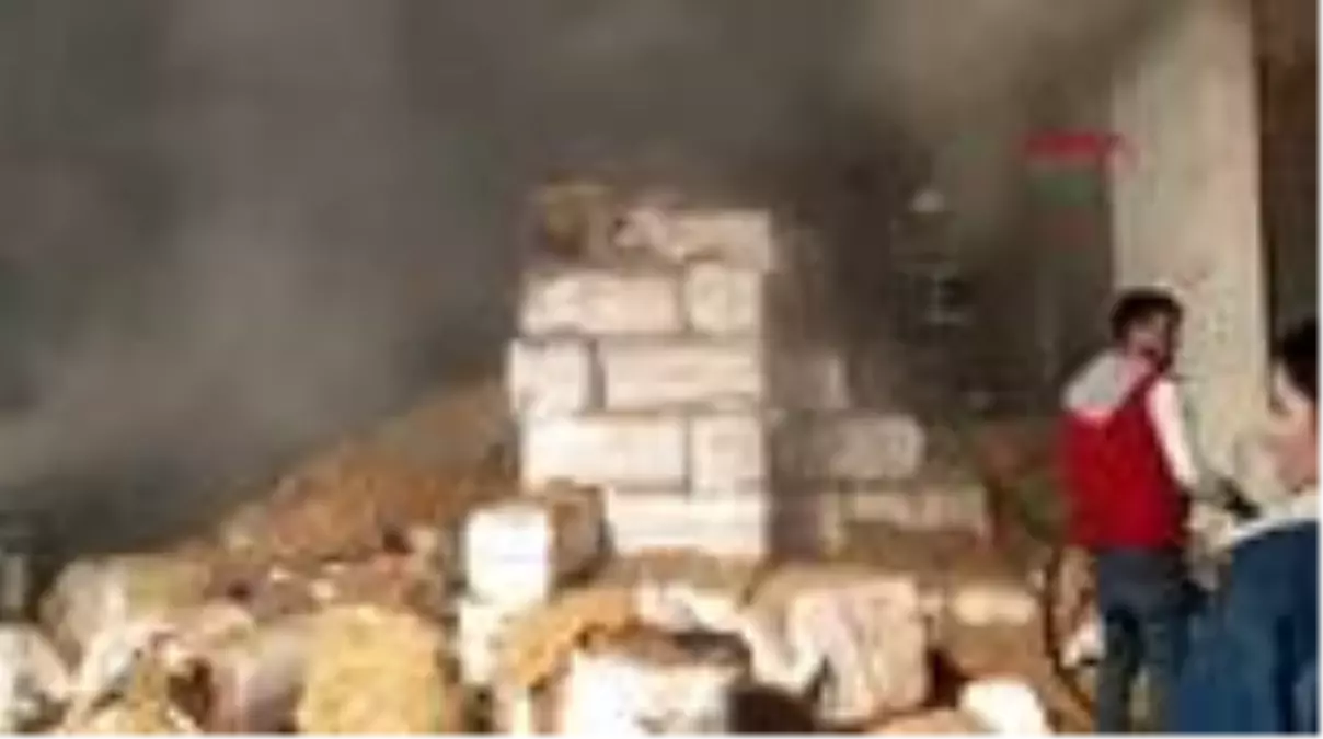 Ordu saman deposunda yangın