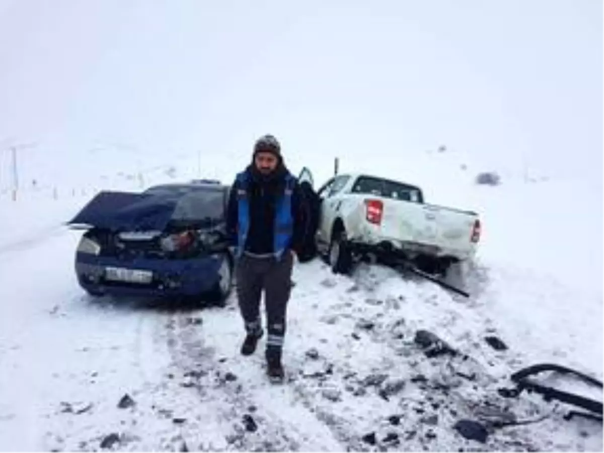 Karlıova'da kar yağışı