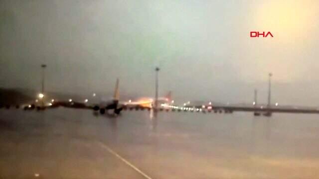 Sabiha Gökçen'de uçağın pistten çıkma anının görüntüleri ortaya çıktı