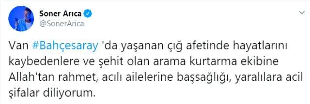 Van'daki çığ faciası ünlüleri yasa boğdu