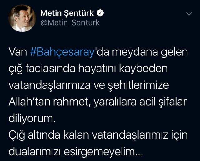 Van'daki çığ faciası ünlüleri yasa boğdu